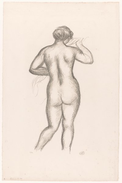 从背后看女性裸体
Femme nue de dos（原标题） 作者 阿里斯蒂德·马约尔（艺术家签名）