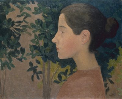 一个女孩的轮廓（布面油画） 作者 阿里斯蒂德·马约尔