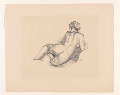 女性裸体，从背后看
Dina, sur son coude droit（原标题） 作者 阿里斯蒂德·马约尔