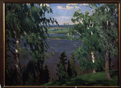 Bruit vert（绿色噪音）。Arkadi (Arkady) Alexandrovich Rylov (1870-1939)的绘画，纸上水彩 作者 Arkadij Aleksandrovic Rylov