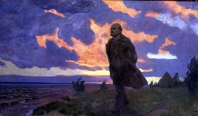弗拉基米尔-伊里奇-列宁（1870-1924）在岸上 作者 Arkadij Aleksandrovic Rylov
