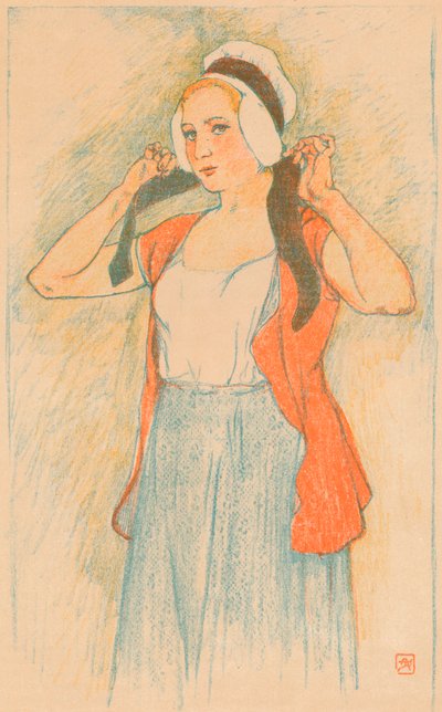 Armand Rassenfosse的自动光刻，c1898年 作者 阿曼德·拉森福斯