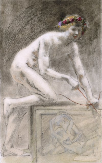 爱神（纸上的木炭） 作者 阿曼德·拉森福斯