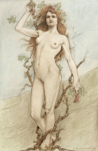 女裸体与葡萄 作者 阿曼德·拉森福斯