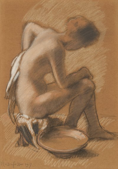 女人上厕所 女人在她的厕所，1917年。 作者 阿曼德·拉森福斯
