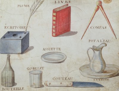 插图来自&39;1814年法国字母书&39;，酒吧。作者：Charles Plante Fine Arts，1814 作者 Arnaud de Beauregard