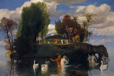 生活岛，1888年（桃花心木上的油） 作者 Arnold Böcklin