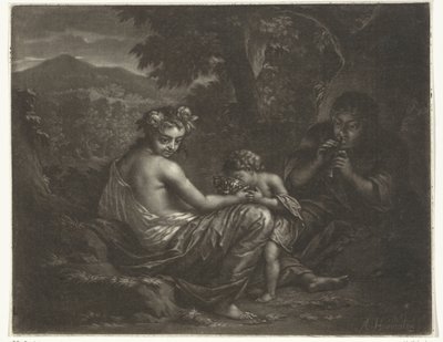 牧羊女和牧羊人与他们的孩子 作者 阿诺德（Arnold Houbraken）