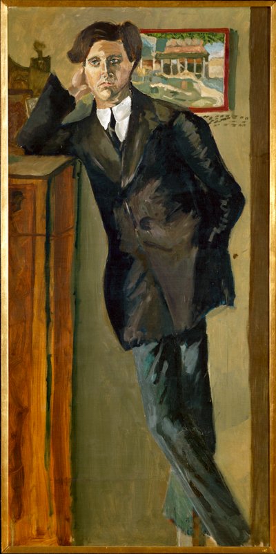 作曲家阿尔班-伯格（布面油画） 作者 阿诺德勋伯格