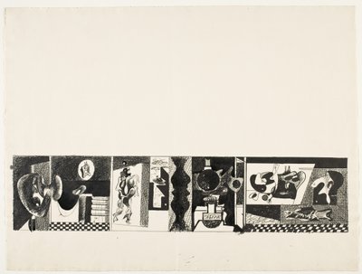 无题》，约 1931/32 年（钢笔和墨水涂在石墨铅笔上） 作者 Arshile高尔基