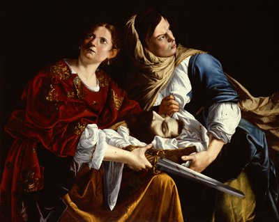 朱迪思和她的女仆与霍罗费恩的头颅（布面油画） 作者 蒿（Artemisia Gentileschi）