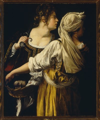 朱迪丝和霍罗费恩的头颅，约 1615 年（布面油画） 作者 蒿（Artemisia Gentileschi）