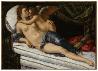 维纳斯和丘比特 作者 蒿（Artemisia Gentileschi）