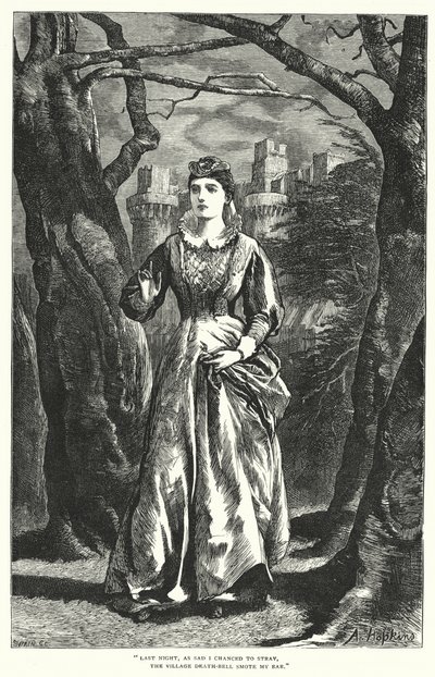Cumnor Hall (engraving) 作者 亚瑟（后）霍普金斯
