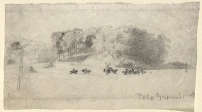 马球场 作者 亚瑟·戴维斯（Arthur B.Davies）