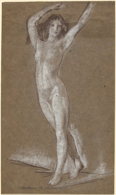 站立的女性裸体 作者 亚瑟·戴维斯（Arthur B.Davies）