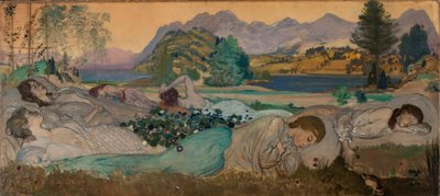 1908年，睡眠在他们身上完美无缺 作者 亚瑟·鲍恩·戴维斯