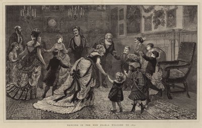 在新的一年里跳舞，欢迎来到1873年 作者 Arthur Boyd Houghton