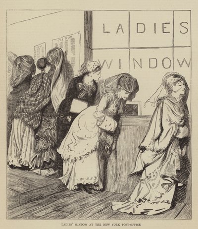 纽约邮局的女士橱窗 作者 Arthur Boyd Houghton
