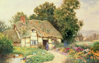 鸭子池塘的小屋 作者 Arthur Claude Strachan