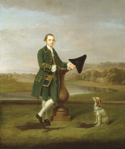 一个人的画像，1763年。 作者 亚瑟·戴维斯（Arthur Devis）
