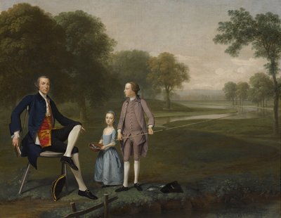 理查德·莫坦（Richard Moretan）塔克利（Tackley）的侄子和侄女约翰（John）和苏珊娜（Susanna Weyland），1757年 作者 亚瑟·戴维斯（Arthur Devis）