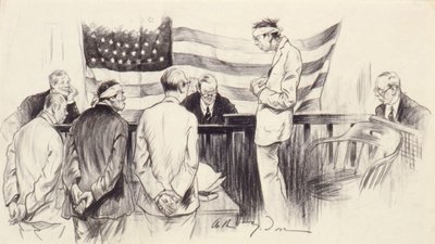 法庭场景 作者 阿瑟·多夫