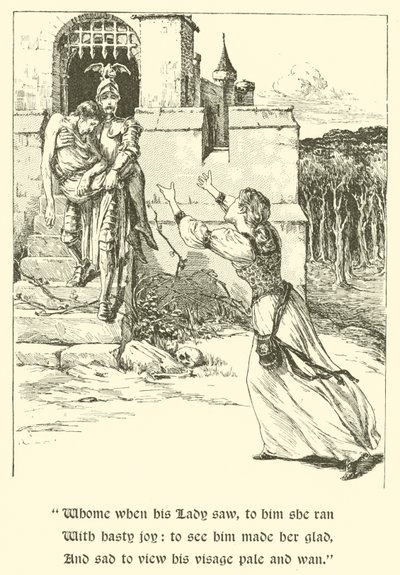 The Red Cross Knight, The Wondrous Bugle (engraving) 作者 亚瑟·乔治·沃克