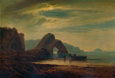 Tenby的Gilters Point，月光下，1872-1874年，1935年 作者 阿瑟·吉尔伯特