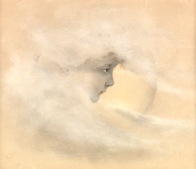 彼得潘，或月亮中的男孩，c.1910（铅笔，钢笔和墨水，纸上的卫生纸） 作者 亚瑟·赫伯特·巴克兰