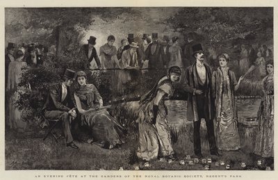 摄政公园皇家植物园花园的晚宴 作者 Arthur Hopkins