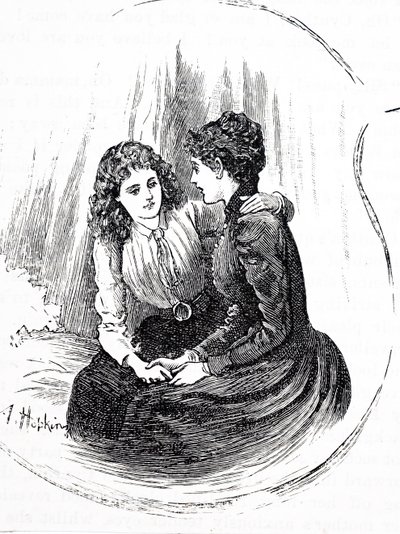 Sisters exchanging confidences 作者 亚瑟·霍普金斯