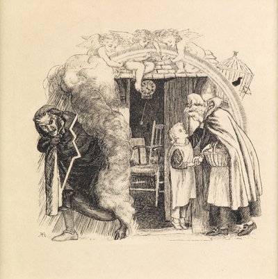 小守护者，1871年 作者 亚瑟·休斯