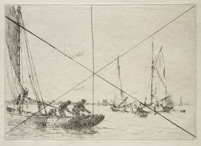 牡蛎疏浚，西默西 作者 亚瑟·约翰·特雷弗·布里斯科