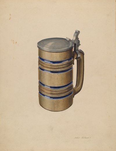 炻器和锡器啤酒杯 作者 阿瑟·马修斯
