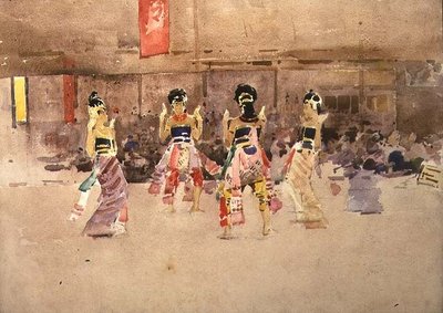 爪哇舞者（纸上水彩画 作者 亚瑟·梅尔维尔