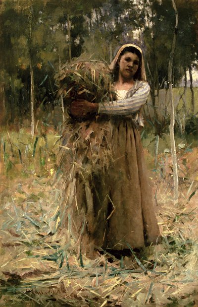 农民女孩（The Fagot Collector）1880 作者 亚瑟·梅尔维尔