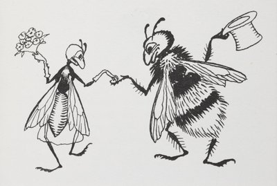 苍蝇和蜜蜂结婚了。 作者 亚瑟·拉克汉姆（Arthur Rackham）