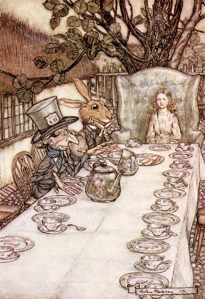 爱丽丝漫游奇境记》，刘易斯-卡罗尔著 作者 亚瑟·拉克汉姆（Arthur Rackham）