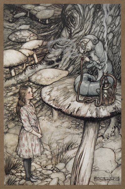 Alice talking to the Caterpillar who is sitting on a mushroom smoking a pipe   1452744   zh       chinese Successfully Translated  Original: Allegory of Justice, detail of the vault (fresco) Translat: Allegory of Justice, detail of the vault (fresco) 13995 作者 亚瑟·拉克汉姆（Arthur Rackham）