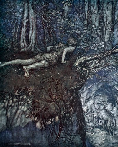 在那里我知道了爱情是什么样子的》，1924年。   作者 亚瑟·拉克汉姆（Arthur Rackham）