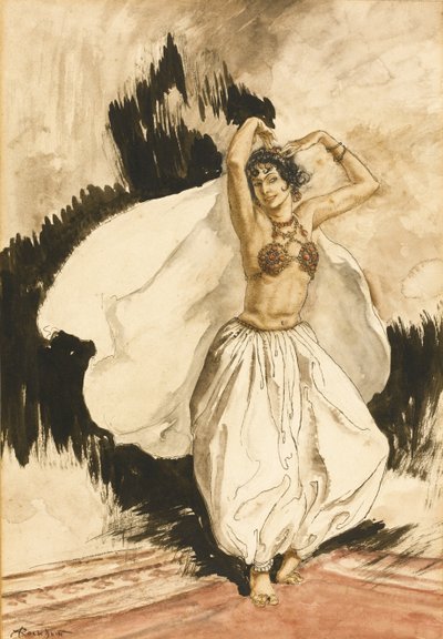 Anitras舞蹈。 Henrik Ibsen的Peer Gynt插图 作者 亚瑟·拉克汉姆（Arthur Rackham）