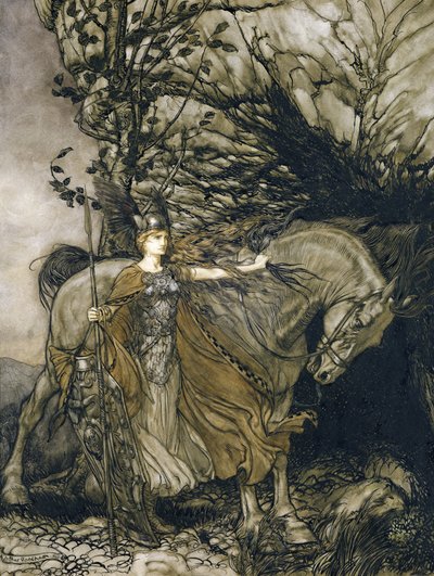 布伦希尔德 作者 亚瑟·拉克汉姆（Arthur Rackham）