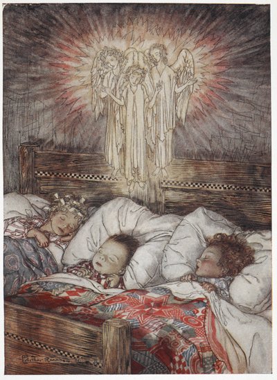 孩子们在睡觉和做梦 作者 亚瑟·拉克汉姆（Arthur Rackham）
