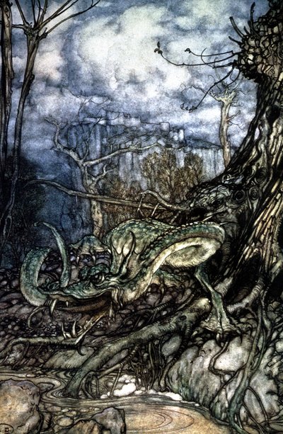 龙 作者 亚瑟·拉克汉姆（Arthur Rackham）