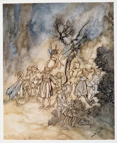 输入一些收割者，正确的居住，插图来自William Shakespeares The Tempest，pub。 1926年 作者 Arthur Rackham