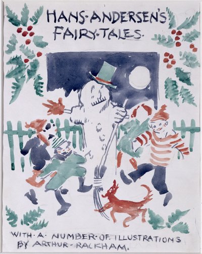 Hans Andersens童话的封面素描（纸上的wc） 作者 亚瑟·拉克汉姆（Arthur Rackham）