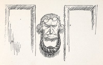 印有守财奴面孔的门环 作者 亚瑟·拉克汉姆（Arthur Rackham）