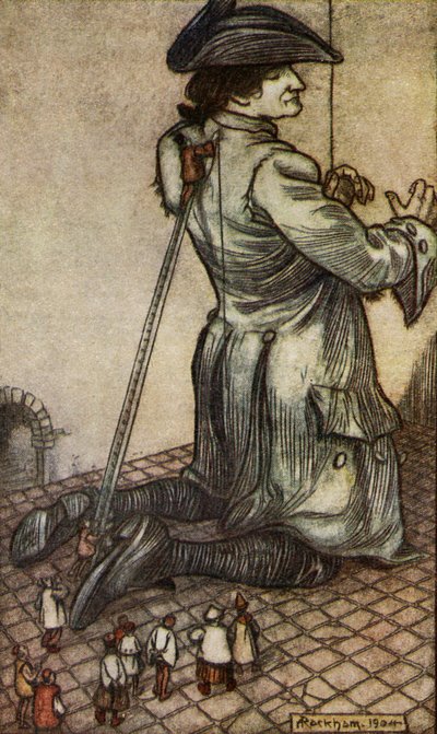 Gullivers由Johnathan Swift旅行 作者 亚瑟·拉克汉姆（Arthur Rackham）