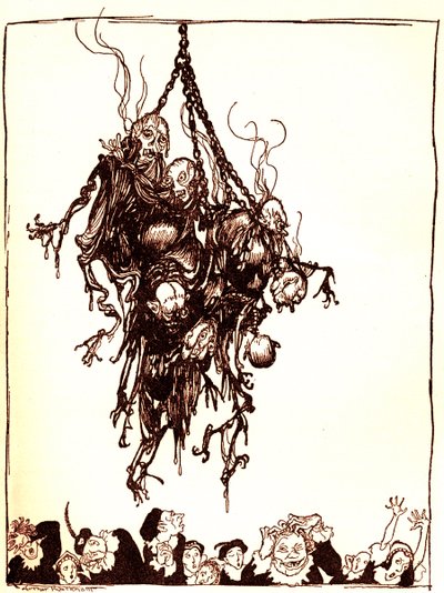 埃德加-爱伦-坡的 "合蛙 作者 亚瑟·拉克汉姆（Arthur Rackham）